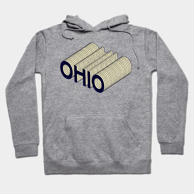 Ohio - Pop Art Text Hoodie by ArticaDesign